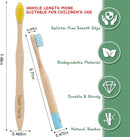 Kids Bamboo Toothbrushes, BPA-Free Soft Bristles, Eco-Friendly Natural Wooden Toddler Toothbrush, 6-Pack Travel Toothbrushes Set for Children by TinyTreasures Baby Boutique