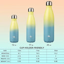Insulated Water Bottles,25 oz Double Wall Stainless Steel Vacumm Metal Flask for Sports Travel,Sandy Beach by CozyNest Decor