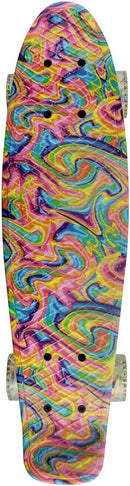Skateboards Complete 22 Inch Mini Cruiser Retro Skateboard for Kids Boys Youths Beginners by TinyTreasures Baby Boutique