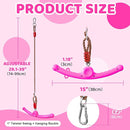 Ninja-Twister 360° Spin Handle: Slackline Swing Attachment for Kids - Activate Ninja Powers with Twist-Spin Flips! (Rose Red- Backyard/Playground Hang Toy) by TinyTreasures Baby Boutique