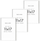 HAUS AND HUES 11x17 White Metal Picture Frames - Features Premium Aluminum, Vertical & Horizontal Hang, Shatterproof Plexiglass - Perfect for Home, Room, Office (11x17 in, White, Set of 3) by CozyNest Decor