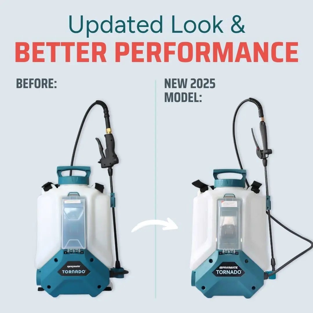 Tornado 4-Gallon Battery Powered Backpack Sprayer (2025 Model) – Lawn & Garden Sprayer, Compatible with FlowZone, DeWalt, Milwaukee, Makita & Bosch Batteries TOOL ONLY (Battery Not Included), photo 2 of 6