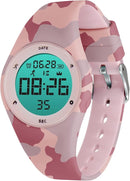 Kids Watches for Girls Boys Digital Sport Watch with Step Counter Pedometer Vibration Alarm Clock, No App Waterproof Fitness Tracker Kids Watch Boys Girls Teens Students Ages 5-16 by TinyTreasures Baby Boutique