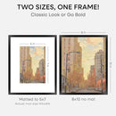 Homeforia Black Picture Frames 8x10, High End Metal 8 x 10 Photo Frame with Mat 5 by 7 Art, 10x8 Black Frame Matted to 5x7 inch Print, 8by10 Wall or Tabletop Frames, Tempered Glass, Wall Kit, Set of 1 by CozyNest Decor