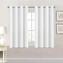 H.VERSAILTEX Thermal Insulated Room Darkening White Curtains for Bedroom/Living Room - Classic Grommet Top (2 Panels, 52 Inch by 54 Inch) by CozyNest Decor