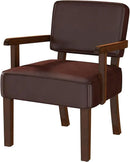 Accent Chair, PU Leather Living Room Chairs Oversized with Soft Seat and Armrests, Armchair for Bedroom, Dinning, Reading, Waiting Rooms (Leather Cherry) by CozyNest Decor