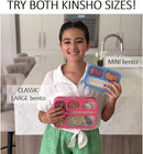 kinsho Snack Containers for Kids Toddlers Baby Adults | MINI Bento Lunch-Box | SMALL Bento-Box Portion Container | Toddler Pre-School Girls Boys | Leak-proof Boxes | Purple Blue Set of 2 by TinyTreasures Baby Boutique