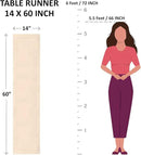 Solino Home Linen Table Runner 60 Inches - 100% Pure Linen Pink Lemonade Table Runner 14 x 60 Inch Ideal for Dresser and Coffee Tables - Halloween - Fete by CozyNest Decor