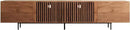 Mid Century Modern TV Stand for 80+ Inch TVs, 94.48" Walnut Console with Ample Storage – Stylish Entertainment Center for Living Room or Bedroom by CozyNest Decor