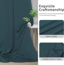 Easy-Going Blackout Curtains for Bedroom, Solid Thermal Insulated Grommet and Noise Reduction Window Drapes, Room Darkening Curtains for Living Room, 2 Panels (42x45 in, Bluestone) by CozyNest Decor