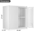 Wall Cabinet,Metal Storage Cabinet with 2 Doors,Locking Wall Cabinets for Office,Home,White by CozyNest Decor