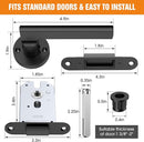 Magnetic Auto-Lock Invisible Door Lock - Single-Sided Hidden Design, Hidden Handle & Mini Keyhole, Aluminum Alloy for Bookshelf Doors/Invisible Doors/Secret Rooms (1, Black) by TinyTreasures Baby Boutique