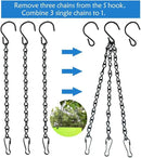 10 Pack 9.5 Inch Black Hanging Chains, Garden Plant Hangers for Hanging Bird Feeders, Billboards, Chalkboards, Basket, Planters, Lanterns, Wind Chimes and Decorative Ornaments Etc by GreenHaven Gardens