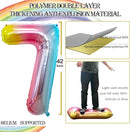 GOER Number 27 Balloons for 27th Birthday Party Decorations,42 Inch Jumbo Foil Helium 72 Balloons for 72nd Birthday Party Decoration (Rainbow) by TinyTreasures Baby Boutique