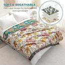 Cotton Throw Bed Blanket 90''x98'', Soft Lightweight Breathable Muslin Blanket for Couch, Bed, Travel, Picnics, All Season Gauze Blanket, Home Decor by CozyNest Decor