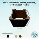 Raised Garden Bed - 1x1 ft Planter Box - Brown HDPE - No Tools Needed - DIY Kit for Urban Gardening, Flowers, Herbs & Vegetables - Made in The USA - 2 Pack by GreenHaven Gardens