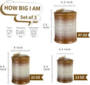 Nihow Ceramic Food Storage Jar Sets: Container with Air Tight Ceramic Lid for Flour/Sugar/Rice/Coffee/Cookies/Candy - Seal Damp-proof Canister for The Kitchen - Set of 3 （Brown） by CozyNest Decor