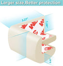 12 Pack Corner Protector Baby Proofing Edge and Corner Guards, Soft Safety Pre-Taped Rubber Foam Furniture Bumpers for Fireplace, Table, Stair, Cabinet (Off White) by TinyTreasures Baby Boutique