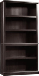 Sauder Miscellaneous Storage 5 Bookcase/Book Shelf, L: 35.28" x W: 13.23" x H: 69.76", Estate Black by CozyNest Decor