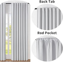 Joydeco Custom Blackout Curtains for Bedroom, 1 Panel Room Darkening Curtains & Drapes for Living Room Window Rod Pocket Back Tab (Custom Size,Greyish White) by TinyTreasures Baby Boutique