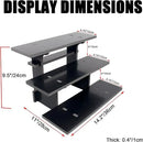 WANLIAN 3-Tier Straight Retail Table Display Stand, Portable Display Rack Shelves for Vendors, Craft Shows, Farmers Market, Pop Up Shop Countertop Black Risers for Display, Soap, Candles, Tumblers by CozyNest Decor