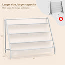 High-Transparent 4 Tier Kids Bookshelf, Sturdy Metal Large Size Book Rack Storage for Kids - Toddler Book Shelf Display for Nurasery, Kids Room, Deep Size Bookshelf Hold More Books by TinyTreasures Baby Boutique