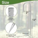 Rebar Stakes 12 Inch, 30 Pack Galvanized Metal Tent Stakes Heavy Duty Ground Stakes, J Hook Steel Fence Stakes for Ground, Outdoor Decoration, Wire Fencing, Gardening by CozyNest Decor