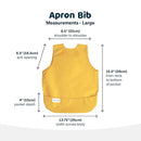 Tiny Twinkle Mess Proof Apron Bibs - 2 Pack Waterproof & Lightweight Baby Bibs for Led Weaning | 100% Recycled Polyester, Easy Clean & Machine Washable (Taupe Dandelion,Small 6-24 Months) by TinyTreasures Baby Boutique