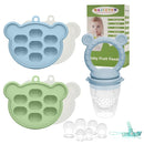 WAJIAYON Baby Breastmilk Popsicle Molds & Baby Fruit Feeder, Infant Food Freezer Tray Storage Containers, Silicone Teething Pacifier Feeder and Teether for Babies,Shower Gifts for Boys and Girls-Blue by TinyTreasures Baby Boutique