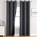 ChrisDowa 100% Blackout Curtains 84 inch Long for Bedroom with Black Liner, 2 Thick Layers Total Blackout Thermal Insulated Grommet Window Curtains 2 Panels Set (Dark Grey, 38 x 84 Inch) by TinyTreasures Baby Boutique