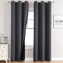 ChrisDowa 100% Blackout Curtains 78 inch Long for Bedroom with Black Liner, 2 Thick Layers Total Blackout Thermal Insulated Grommet Window Curtains 2 Panels Set (Dark Grey, 42 x 78 Inch) by TinyTreasures Baby Boutique