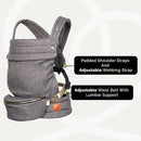 Ergonomic Baby Carrier for Newborns to Toddlers (7-35 lbs) with Adjustable Straps and Belt Bag – Comfortable, Versatile, and Stylish Babywearing Solution by TinyTreasures Baby Boutique