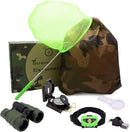 Kids Outdoor Adventure Set :Educational Children’s Toys Binoculars, LED Headlamp Flashlight, Compass, Magnifying Glass Whistle Butterfly Net & Backpack(Camo Color) for Boys by TinyTreasures Baby Boutique