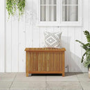 vidaXL Wooden Deck Box - Outdoor Teak Storage Chest, Ideal for Patio Furniture Cushions, Pool Accessories, Garden Tools - Water-Resistant Bag Inside - 35.4''x19.7''x22.8'', Solid Acacia Wood by CozyNest Decor