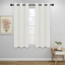 Easy-Going Blackout Curtains for Bedroom, Solid Thermal Insulated Grommet and Noise Reduction Window Drapes, Room Darkening Curtains for Living Room, 2 Panels (34x54 in, Ivory) by CozyNest Decor