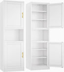 Tall Narrow Storage Cabinet 66.93" H Tall Bathroom Cabinet Metal Pantry Cabinets, 4 Adjustable Shelves for Kitchen, Home Office, Living Room, Dinning Room (20 inches Wide White) by CozyNest Decor