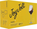 JoyJolt Layla Italian Red Wine Glasses, Set of 4, 17 oz Clear – Made in Europe by CozyNest Decor