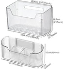 2 Piece Cabinet Door Organizer,Self Adhesive Kitchen Cabinet Organizer,Cabinet Door Storage Box for Bathroom/Kitchen/Living room,Storage shelf rv must haves. (Large+Small) by CozyNest Decor