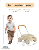 Kidpop PULA 2-in-1 Push and Pull-Along Wagon, Baby Push Walker for First Learner from 7 Month to 4 Year, One Year Birthday Gifts, Sturdy and Safe, Indoors and Outdoors (White) by TinyTreasures Baby Boutique