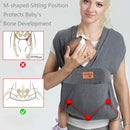 Ergonomic Baby Carrier for Newborns to Toddlers, Skin-Friendly and Soft Front Baby Carrier Wrap, Easy Breastfeeding, Lightweight and Breathable, Perfect Baby Shower Gifts (Dark Grey) by TinyTreasures Baby Boutique
