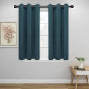 Easy-Going Blackout Curtains for Bedroom, Solid Thermal Insulated Grommet and Noise Reduction Window Drapes, Room Darkening Curtains for Living Room, 2 Panels (34x45 in, Bluestone) by CozyNest Decor