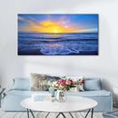 Wall Art Decor Large Sunset Canvas Print Picture Sunrise Ocean Beach Waves Scenery Modern Painting Artwork for Home Office Living Room Bedroom Decoration Framed Ready to Hang, 20x40Inch by CozyNest Decor