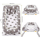 Lounger for Newborn, Newborn Lounger for 0-24 Months, Breathable & Portable Infant Nest - Soft Infant Floor Seat Cover for Travel (Cloud) by TinyTreasures Baby Boutique