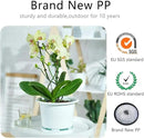 8 Inch Orchid Pots with Holes and Saucers,Double Layer Plastic Large Orchid Planter Pot,Flower Pots for Indoor Outdoor Flower Plants,Orchids,Herbs,Snake Plants and Succulents by GreenHaven Gardens