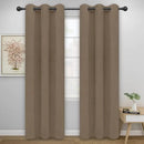 Easy-Going Blackout Curtains for Bedroom, Solid Thermal Insulated Grommet and Noise Reduction Window Drapes, Room Darkening Curtains for Living Room, 2 Panels (42x95 in, Camel) by CozyNest Decor