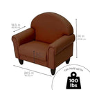 Children's Factory As We Grow Toddler Chair, Flexible Seating for Daycare or Preschool, Kids Reading Couch, Playroom Furniture, Walnut by CozyNest Decor