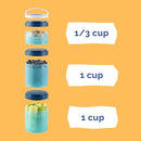 Whiskware Paw Patrol Stackable Snack Containers for Kids and Toddlers, 3 Stackable Snack Cups for School and Travel, Rubble by TinyTreasures Baby Boutique