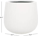 SAFAVIEH Outdoor Collection Francia Modern White Concrete Ficonstone Planter Pot by GreenHaven Gardens