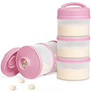 Termichy Stackable Formula Dispenser Portable Milk Powder Container, 2 Pack, Baby Pink by TinyTreasures Baby Boutique