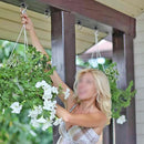 BeneLabel Wall Mount Ceiling Hooks with Safety Buckle - Plant Hanger Hooks - Outdoor Hanging Brackets for Hanging Plants, Lights, Wind Chimes & More - Rust Proof and Wind Proof by GreenHaven Gardens